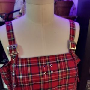 Vintage Torrid size 1 1x Punk Goth Plaid Dress